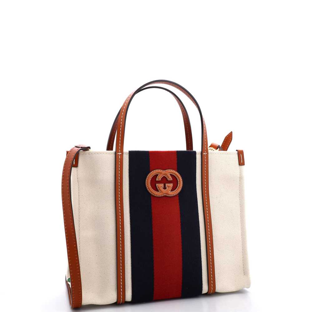 GUCCI Interlocking G Web Tote Canvas Small - image 2