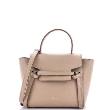 CELINE Belt Bag Textured Leather Pico