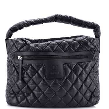 CHANEL Coco Cocoon Hobo Quilted Nylon Medium