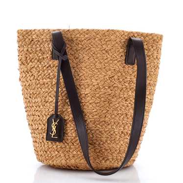 Saint Laurent Panier Basket Shopper Raffia Small