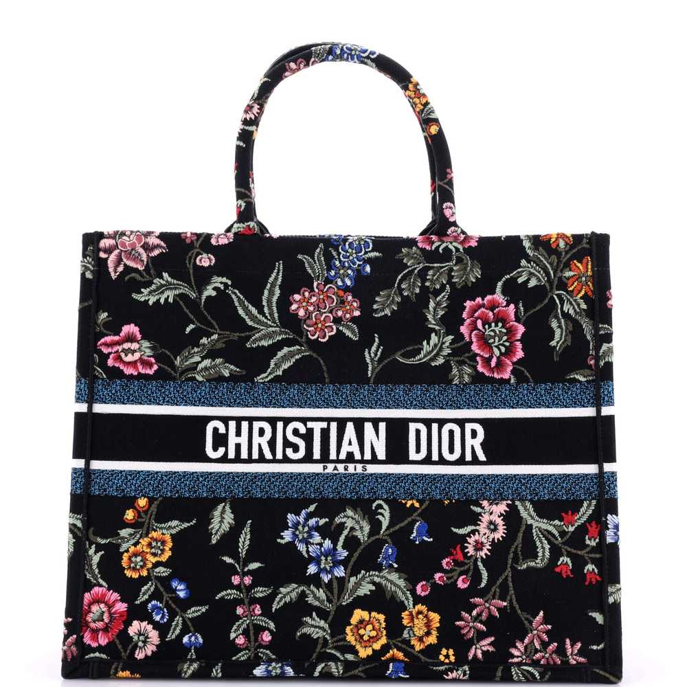 Christian Dior Book Tote Embroidered Canvas Large - image 1