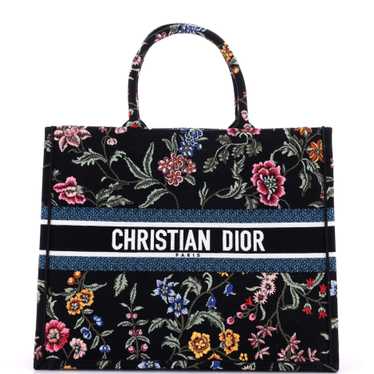 Christian Dior Book Tote Embroidered Canvas Large - image 1