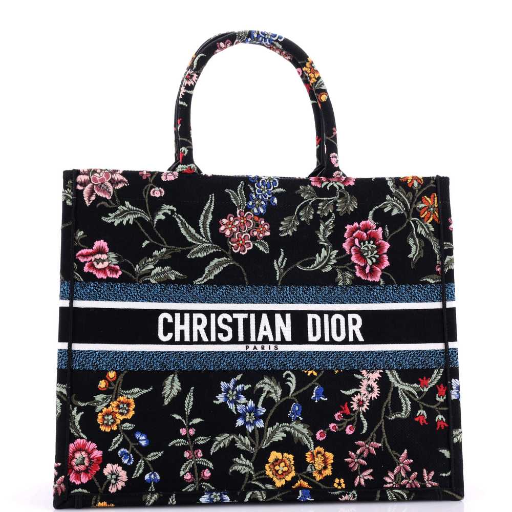 Christian Dior Book Tote Embroidered Canvas Large - image 2