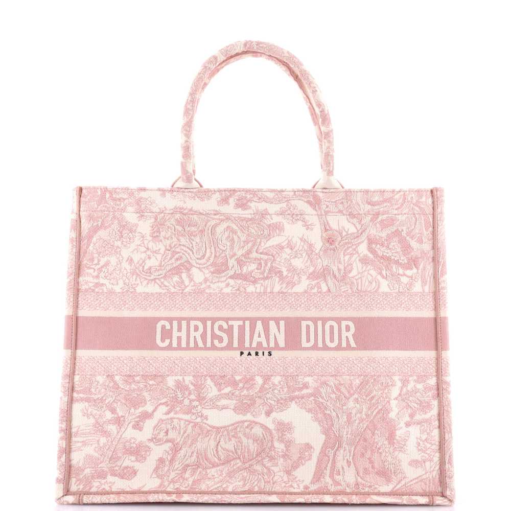 Christian Dior Book Tote Embroidered Canvas Large - image 1