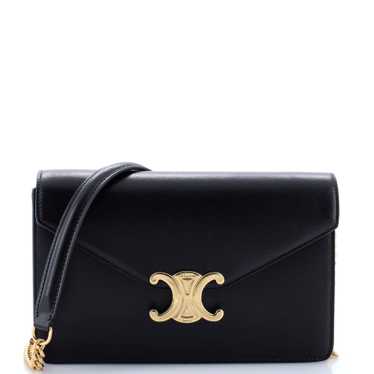 CELINE Margo Triomphe Wallet on Chain Leather