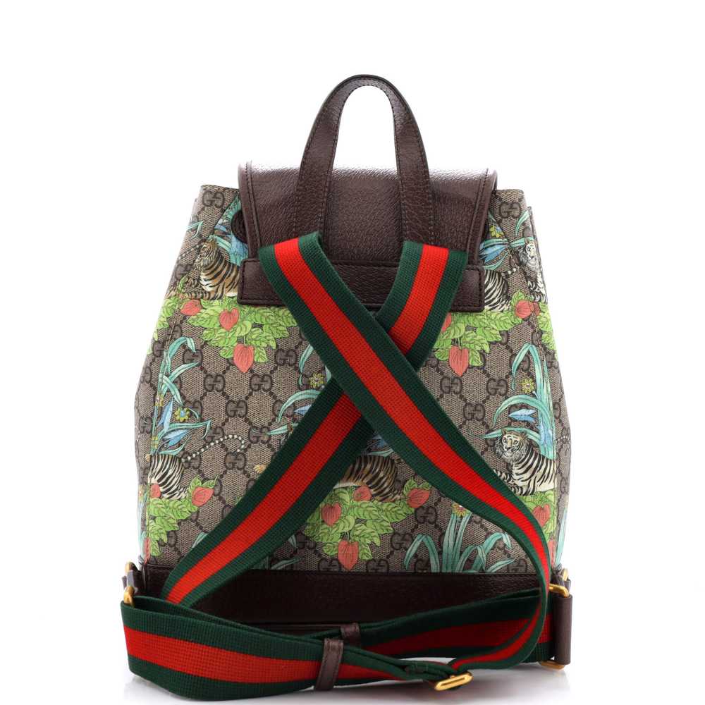 GUCCI Tiger Interlocking G Patch Drawstring Flap … - image 3