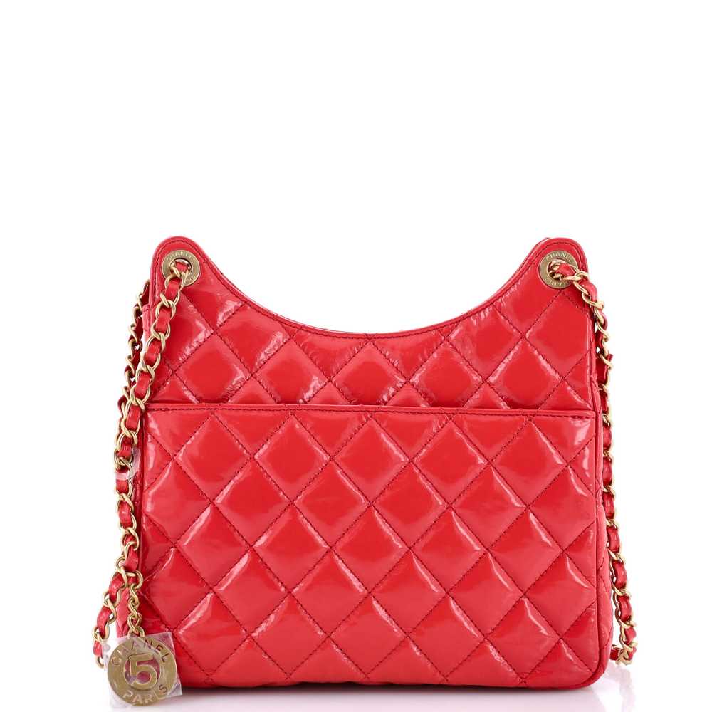 CHANEL Wavy CC Hobo Quilted Crumpled Calfskin Med… - image 3