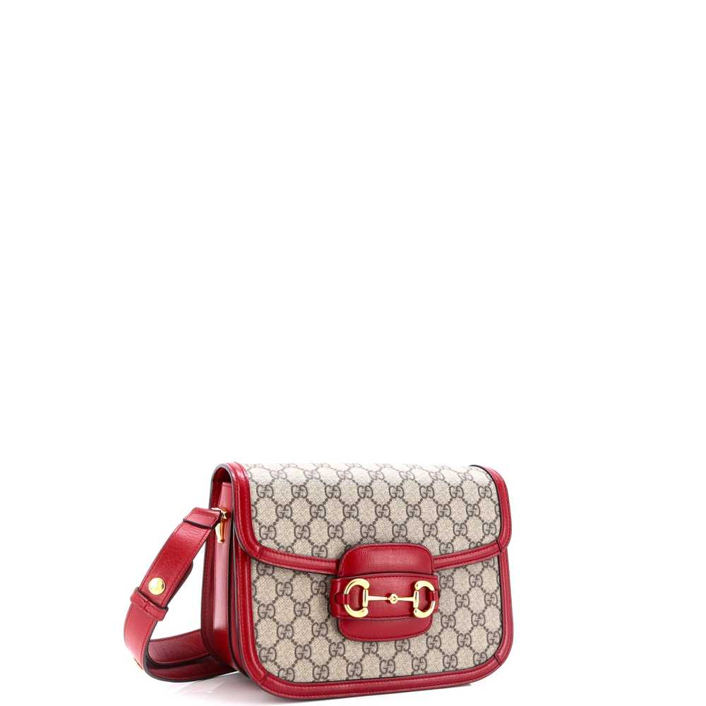 GUCCI Horsebit 1955 Shoulder Bag GG Coated Canvas… - image 2