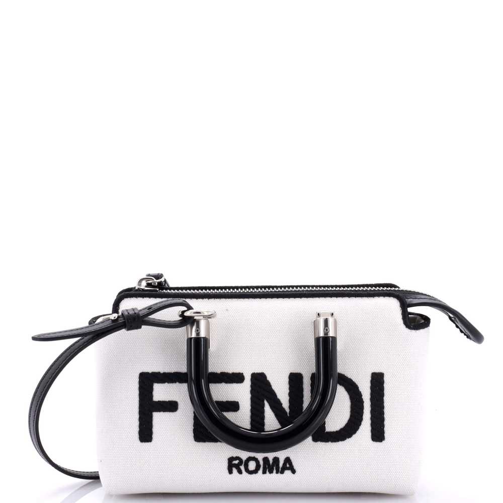 FENDI Logo By The Way Top Handle Bag Embroidered … - image 1