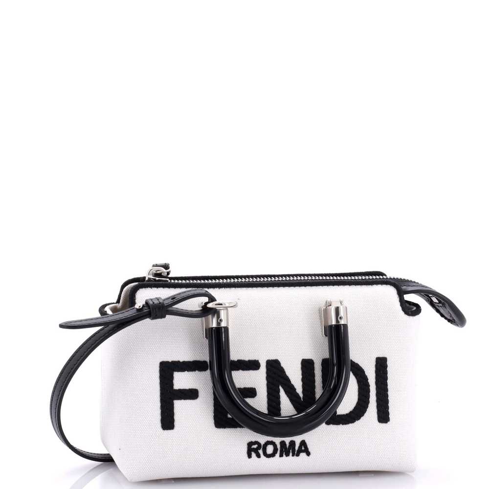 FENDI Logo By The Way Top Handle Bag Embroidered … - image 2