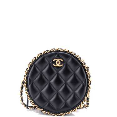 CHANEL Chain Around Round Clutch with Chain Quilt… - image 1