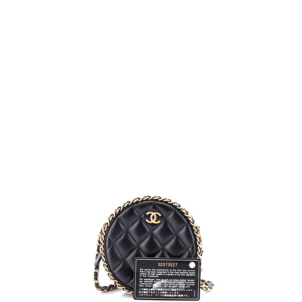 CHANEL Chain Around Round Clutch with Chain Quilt… - image 2