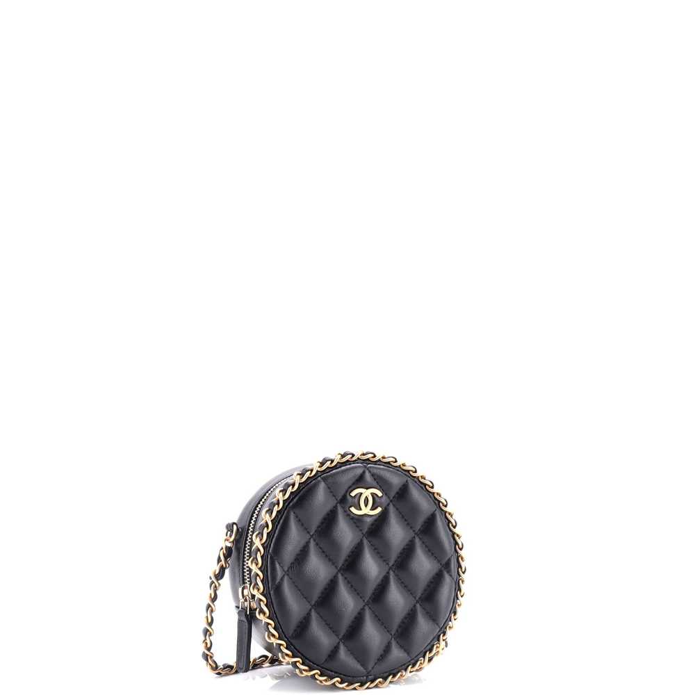 CHANEL Chain Around Round Clutch with Chain Quilt… - image 3