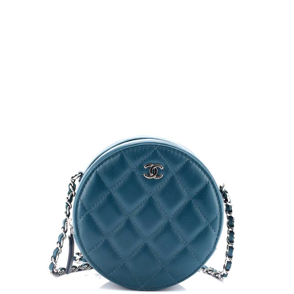 CHANEL Round Clutch with Chain Quilted Lambskin M… - image 1