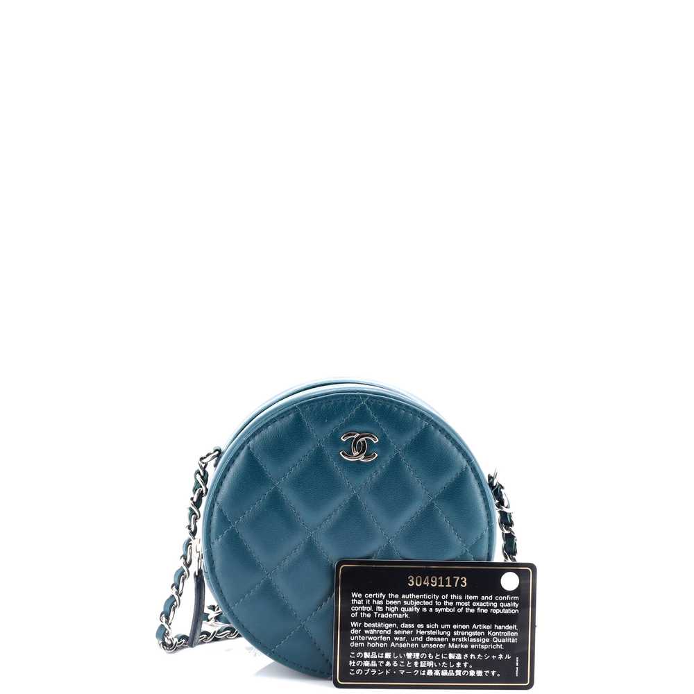 CHANEL Round Clutch with Chain Quilted Lambskin M… - image 2