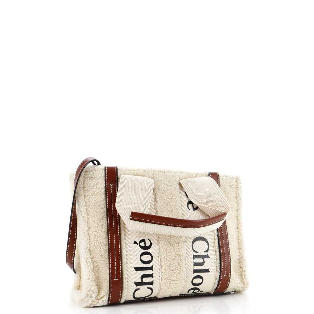 CHLOE Woody Tote Shearling with Leather Small - image 2