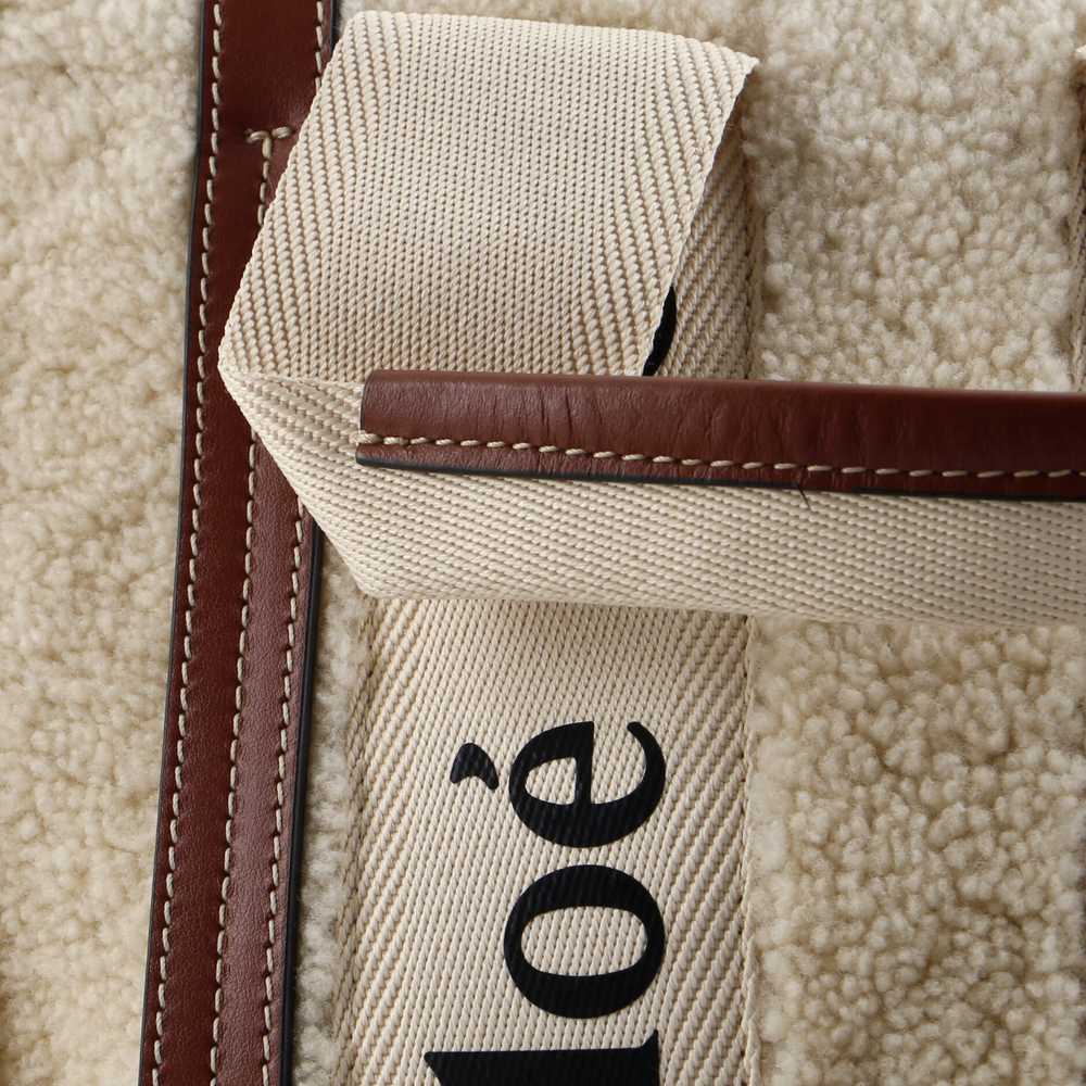 CHLOE Woody Tote Shearling with Leather Small - image 7