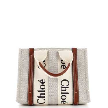 CHLOE Woody Tote Canvas with Leather Small - image 1