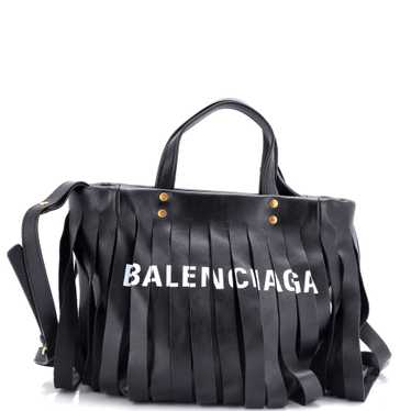 Balenciaga Laundry Cabas Tote Fringe Leather XS