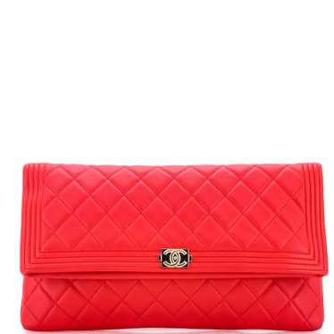 CHANEL Boy Beauty CC Clutch Quilted Lambskin