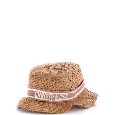 Christian Dior D-Bobby Brim Hat Straw Small