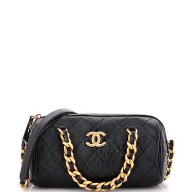 CHANEL Fashion Therapy Bowling Bag Quilted Shiny L