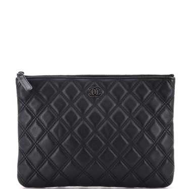 CHANEL Double Stitch O Case Clutch Lambskin Medium - image 1