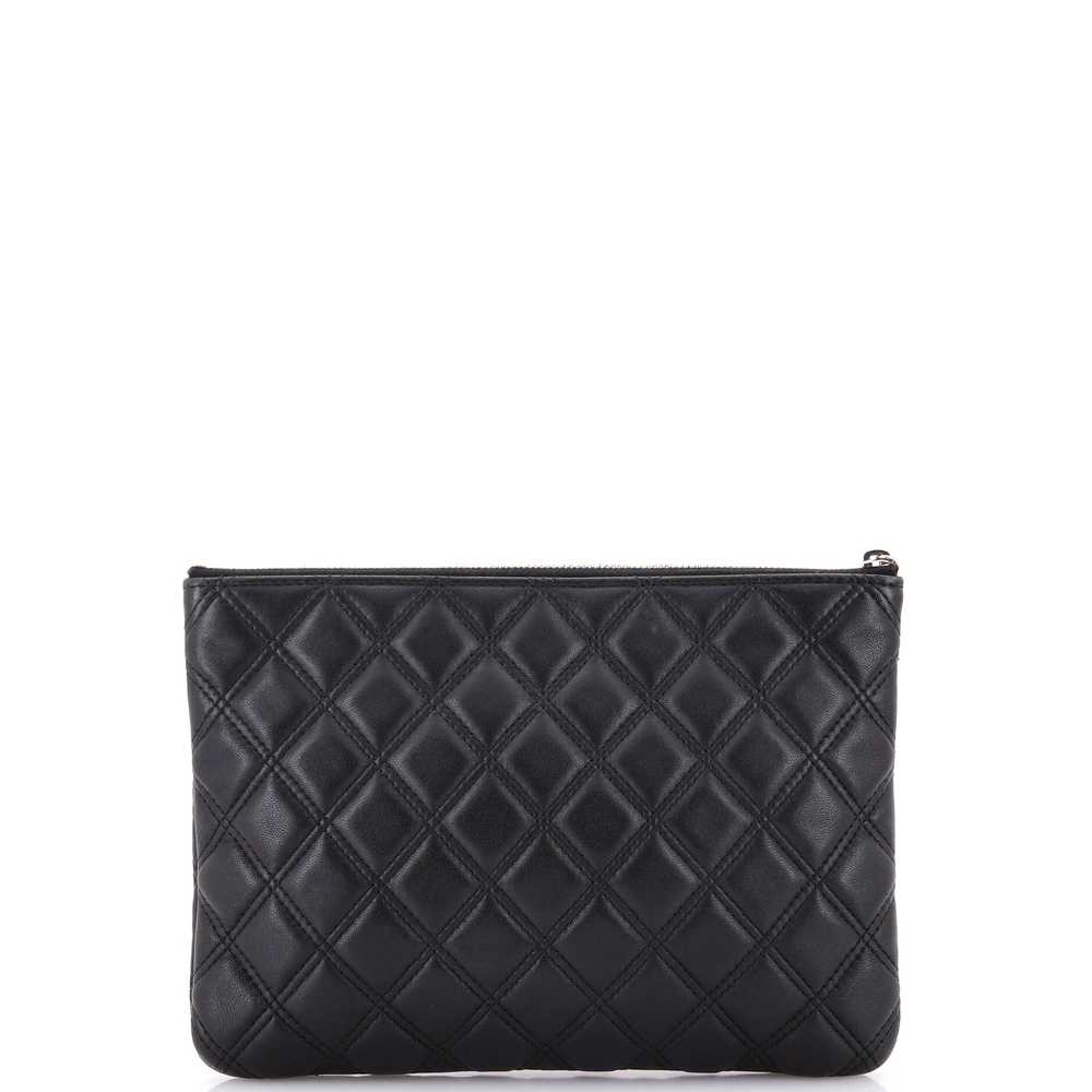 CHANEL Double Stitch O Case Clutch Lambskin Medium - image 3