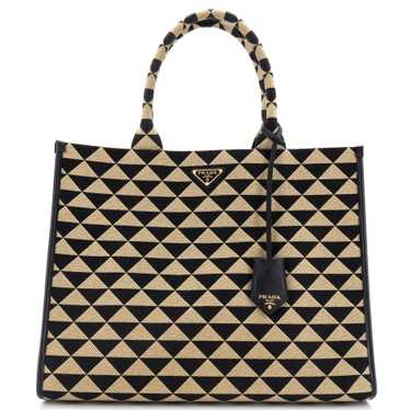 PRADA Symbole Shopper Tote Jacquard Large