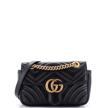 GUCCI GG Marmont Flap Bag Matelasse Leather Mini - image 1