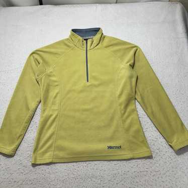 Marmot Marmot Large Yellow Green Sweatshirt 1/2 Zi