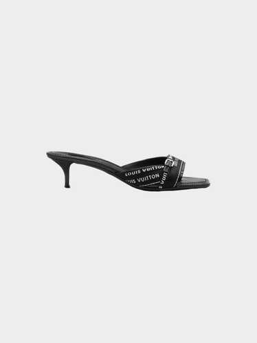 Louis Vuitton Resort 2007 Black Canvas Kitten Heel