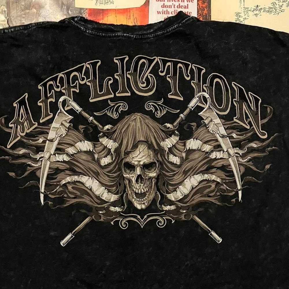 Affliction Affliction black and grey skull - image 7