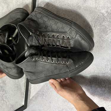 Gucci high top brooklyn sneakers GG monogram canv… - image 1