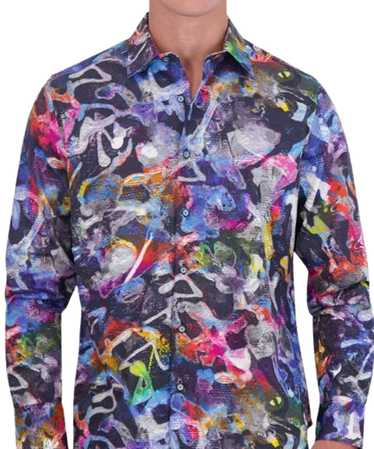 Robert Graham Multicolor Abstract EMBROIDERY !!! S