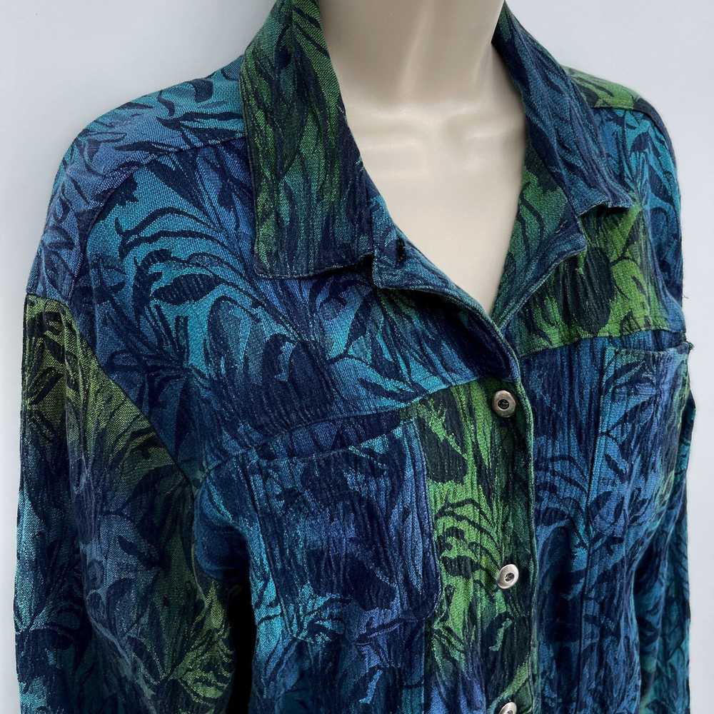 Vintage Chico's Design VINTAGE Button Up Brocade … - image 2