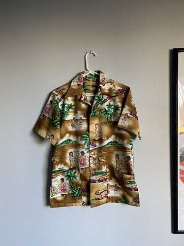 Vintage Hawaiian camp collar shirt