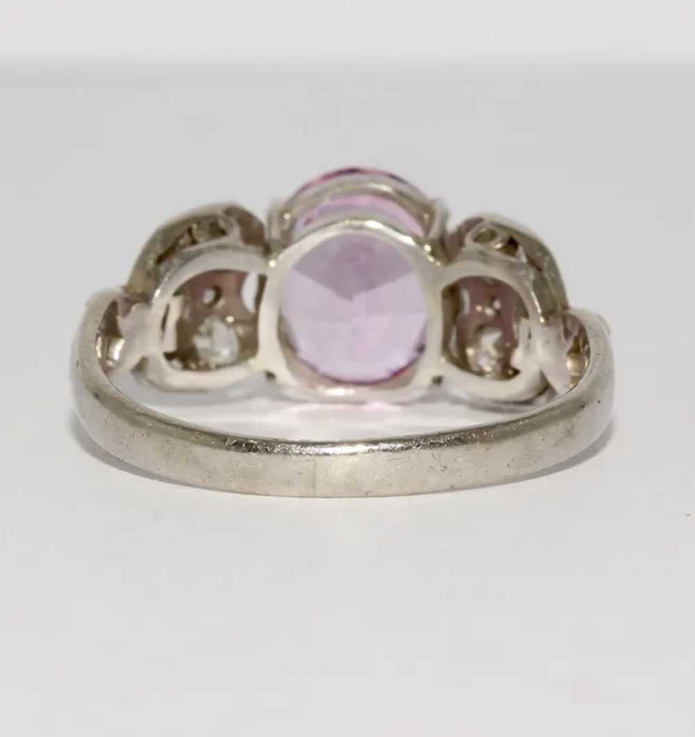 Stunning Art Deco Natural Pink Ceylon Sapphire Di… - image 12