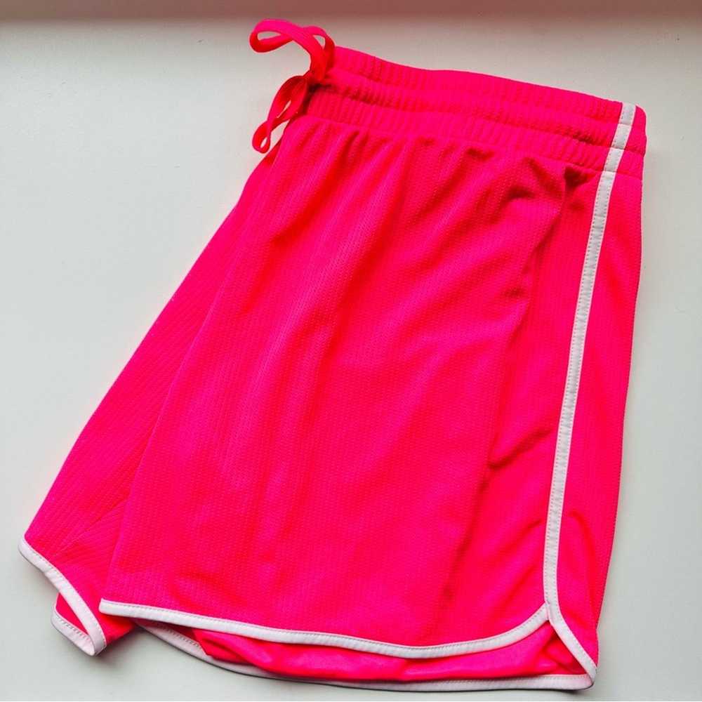 Vintage VINTAGE Hot Neon Pink Mini White Mesh Lin… - image 11