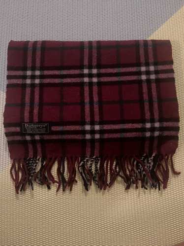 Burberry × Vintage Burberry Maroon Cashmere Scarf