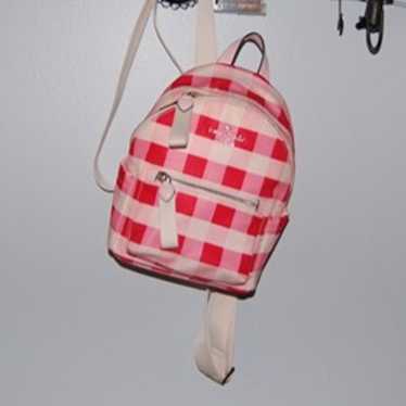 KATE SPADE PINK GINGHAM MINI BACKPACK