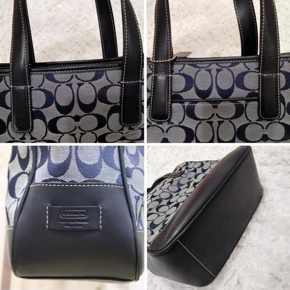 Excellent condition handbag COACH Signature Tote … - image 9