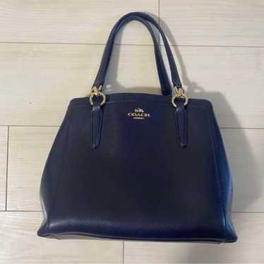 COACH navy handbag - image 1