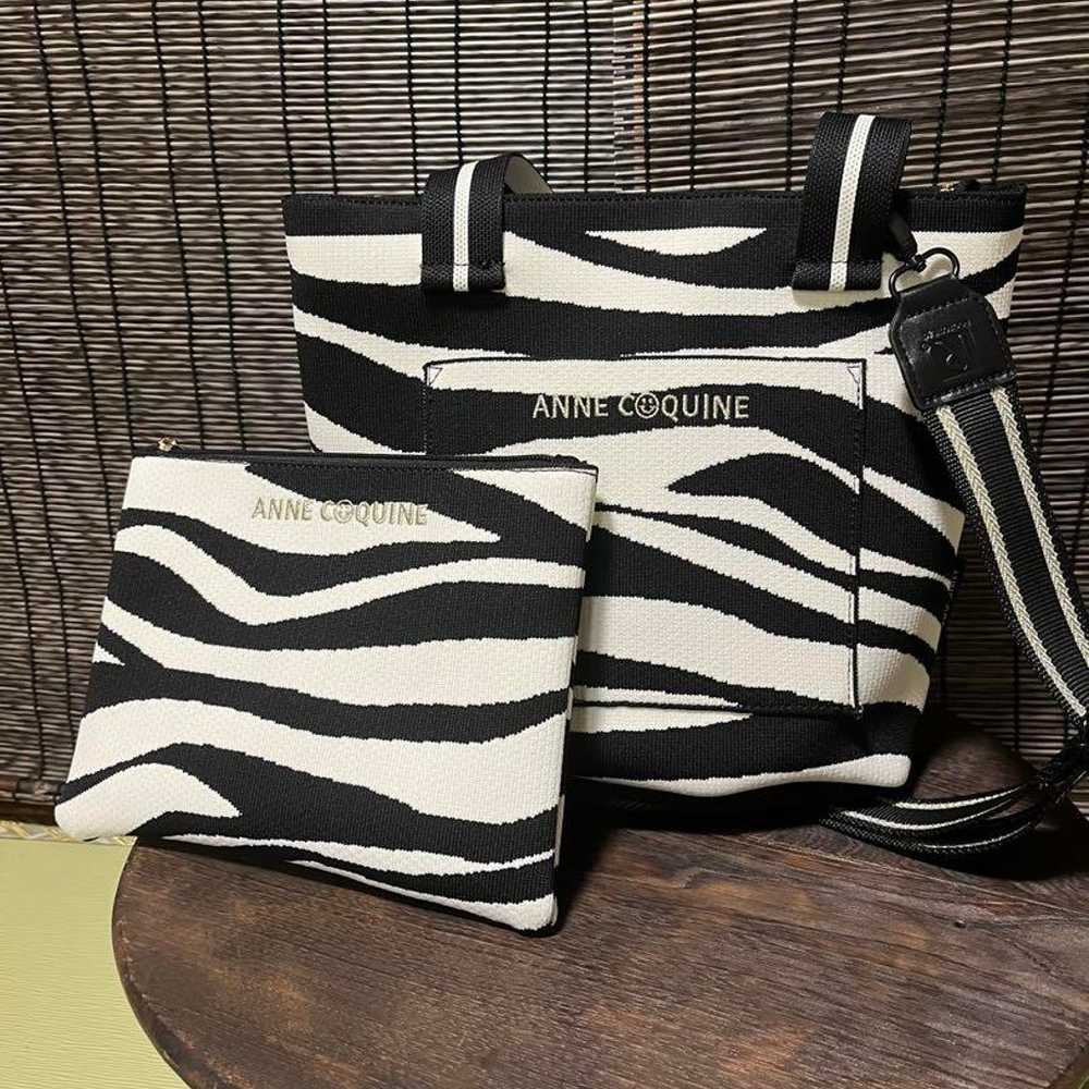 Unused item ❤️ Ankokinu zebra pattern tote bag wi… - image 2