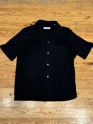 Our Legacy Black Terry Cloth Short Sleeve Button U