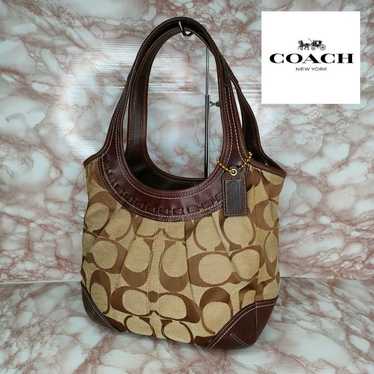 COACH Signature Tote Bag Shoulder Bag - image 1