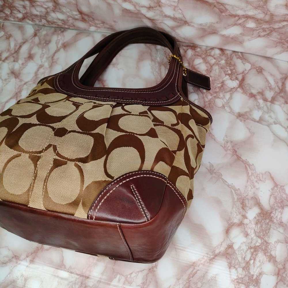 COACH Signature Tote Bag Shoulder Bag - image 4