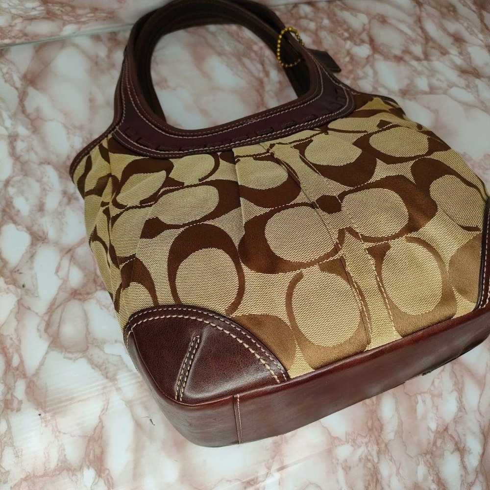 COACH Signature Tote Bag Shoulder Bag - image 5