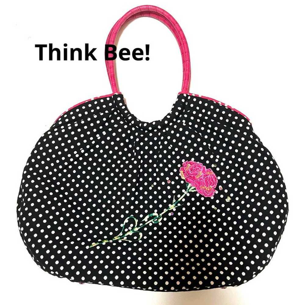 Think Bee! Tote Bag Polka Dot Handbag - image 1