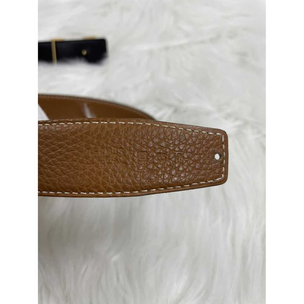 Hermès H leather belt - image 10